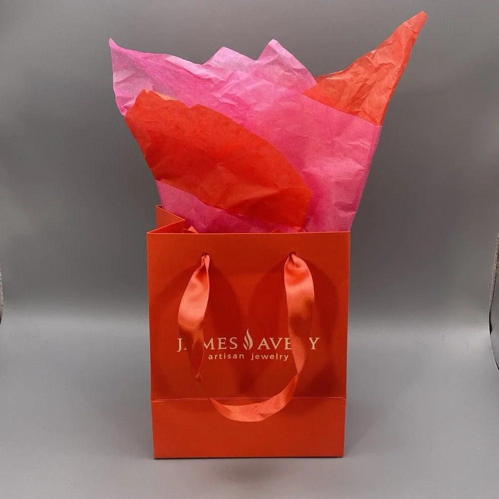 James Avery Jewelry Presentation Gift Bag‎ Tissue Charm Christmas Mother's Day